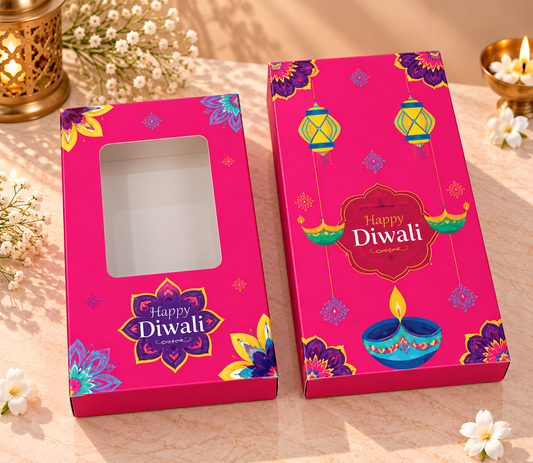Pink Festive Bar Box with Window