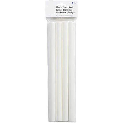 PLASTIC CAKE DOWEL RODS (PACK OF 4)