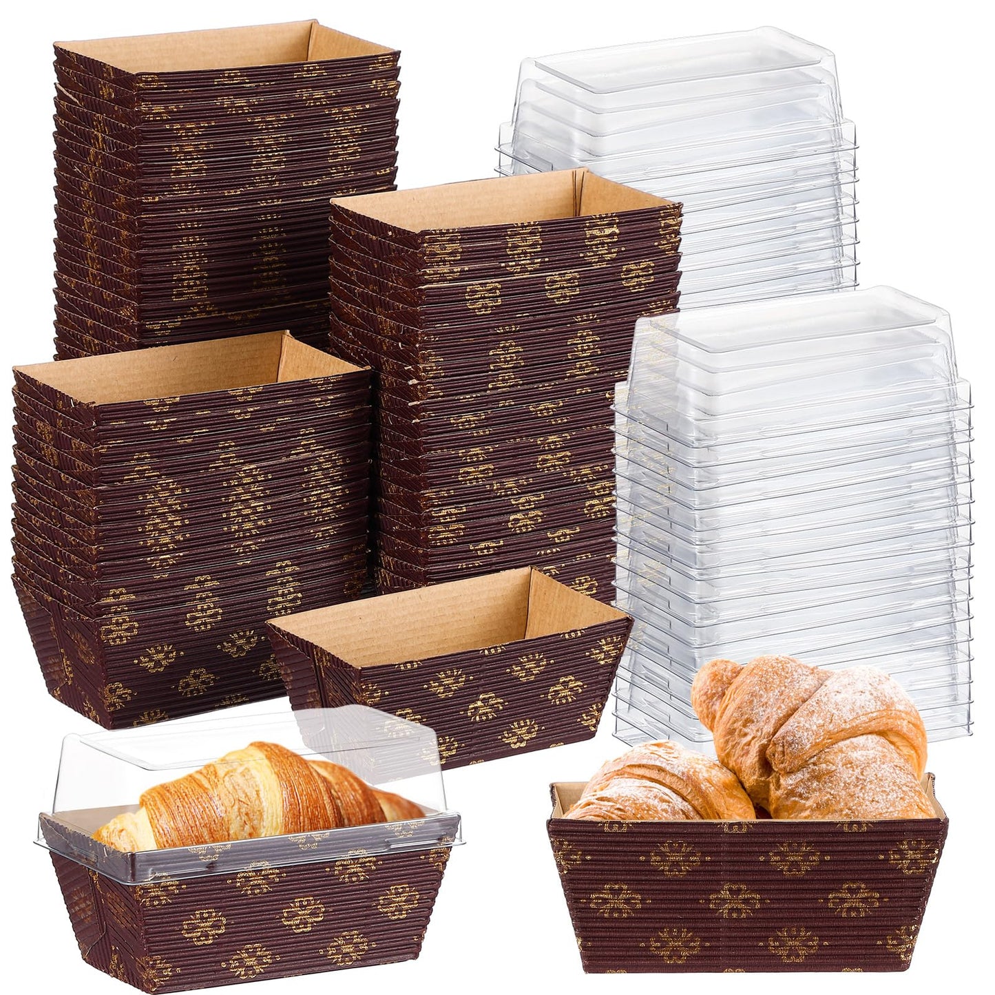 100gms Mini Bake & Serve Plum Cake Box With Lid | Bakeable Plum Cake Tray with Lid