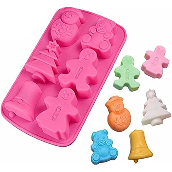 Christmas Silicone Mould Tray – 6 Cavity Chocolate & Candy Mould