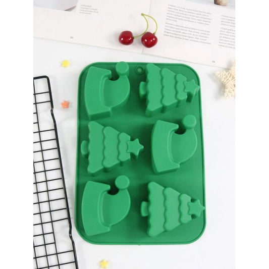 6-Cavity Christmas Silicone Mould – Santa, Snowman & Tree Shapes