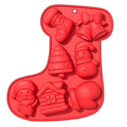 Silicone Baking Mould – Christmas Shapes for Chocolates, Jellies & Desserts