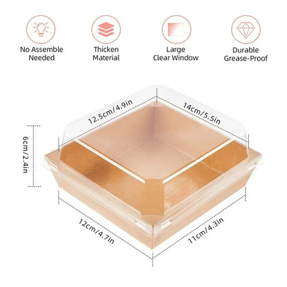 SQUARE BAKE AND SERVE WITH LID (PACK OF 25)