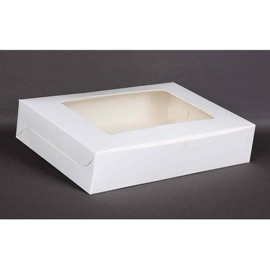 WHITE 12 BROWNIE BOX ( PACK OF 10 )