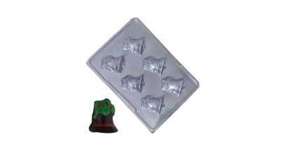 Christmas Bell Chocolate Mould – 6 Cavity PVC Mould