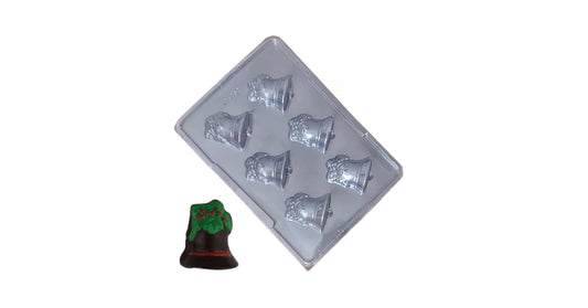 Christmas Bell Chocolate Mould – 6 Cavity PVC Mould