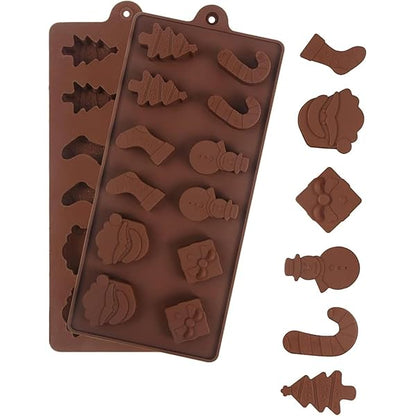 Chirstmas Silicone Chocolate Mould – Christmas Shapes for Baking & Desserts