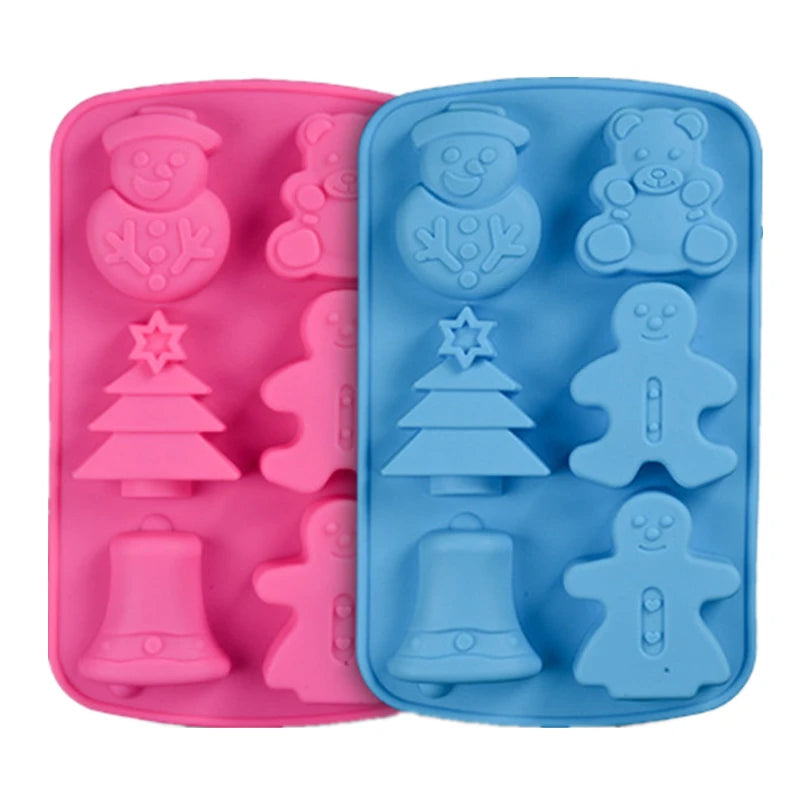 Christmas Silicone Mould Tray – 6 Cavity Chocolate & Candy Mould