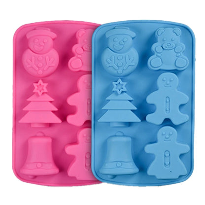 Christmas Silicone Mould Tray – 6 Cavity Chocolate & Candy Mould