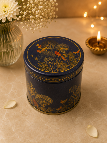 Midnight Garden Airtight Vacuum Tin Container | 300ml
