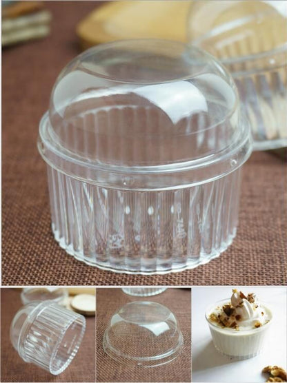 Premium Clear Dessert Cups with Dome Lid – Thick & Sturdy Finish