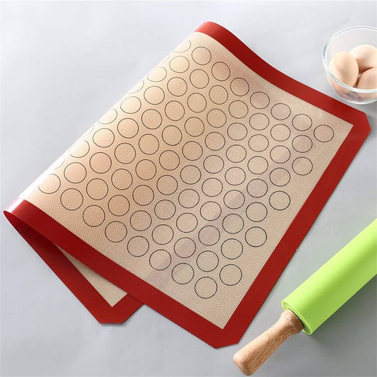 Silicone Non-Stick Baking Mat Circle Macaroon Kitchen Dough Pad