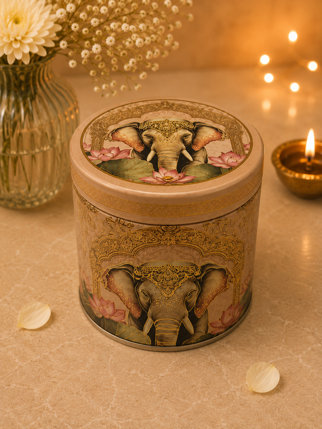Royal Elephant Airtight Vacuum Tin Container | 300ml