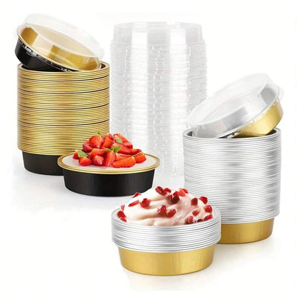 BETA ROUND FOIL BAKE&SERVE WITH LID (PACK OF 25)