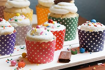 BAKE AND SERVE MUFFIN CUPS / CUPCAKE PAPER CUPS ( PACK OF 50 )