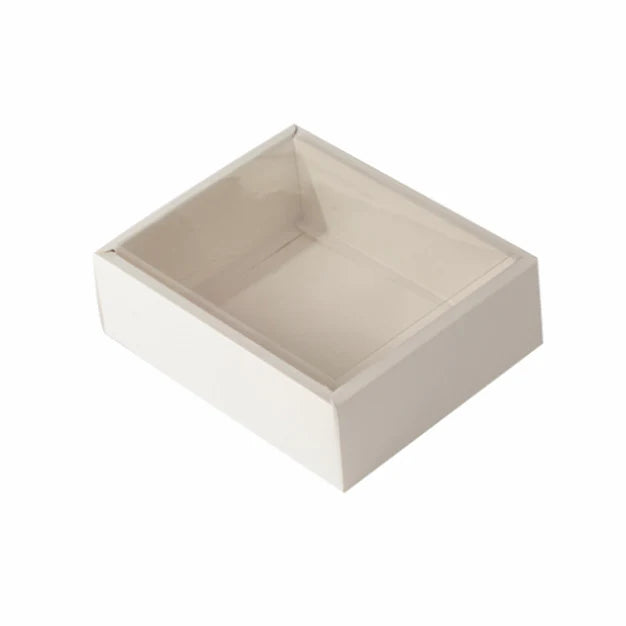 White Hamper Packaging Box With See-Through Lid