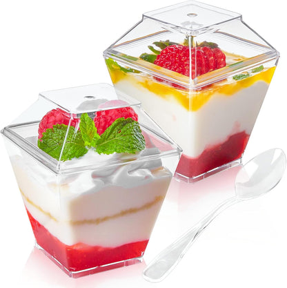 MOUSSE GLASS | PS1 GLASS MOUSSE CUP WITH LID 120ml