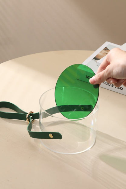 Luxury Transparent Round Hamper Box with Handle | Premium Gift Packaging