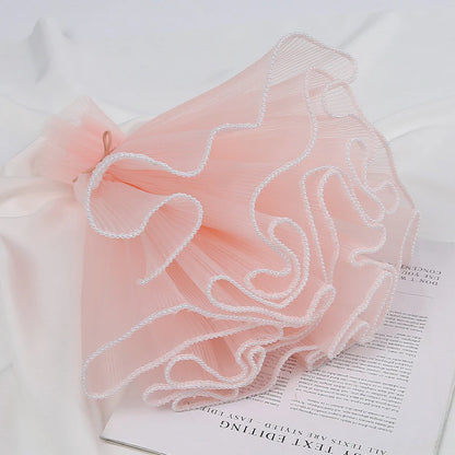 Elegant Peach Lace Flower Wrapping Roll – 28 cm × 3.5 m | Wedding & Gift Bouquet Wrap