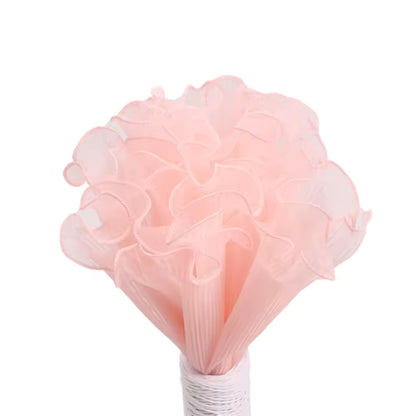 Elegant Peach Lace Flower Wrapping Roll – 28 cm × 3.5 m | Wedding & Gift Bouquet Wrap