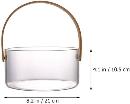 Luxury Transparent Round Hamper Basket with Handle | Premium Gift Packaging