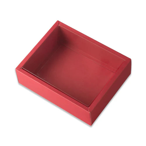 Red Hamper Packaging Box With See-Through Lid
