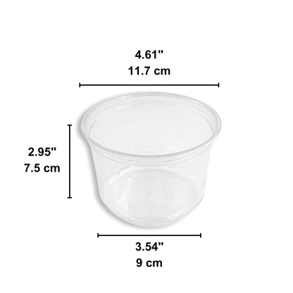 450ml Round Dessert Cup with Lid | Clear Disposable Pudding & Parfait Container