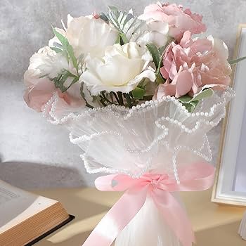 Elegant White Lace Flower Wrapping Roll – 28 cm × 3.5 m | Wedding & Gift Bouquet Wrap