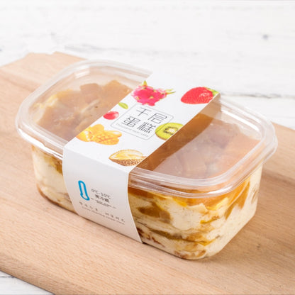 Clear Rectangular Dessert Box with Lid – 350ml Cake & Tiramisu Dessert Container