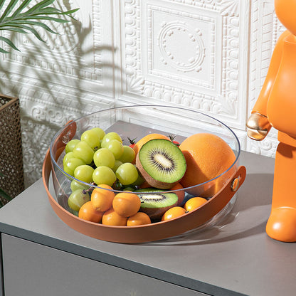 Luxury Big Transparent Round Hamper Box with Lid & Handle | Premium Gift Packaging