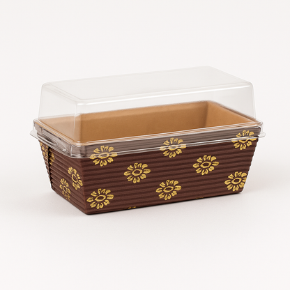 100gms Mini Bake & Serve Plum Cake Box With Lid | Bakeable Plum Cake Tray with Lid