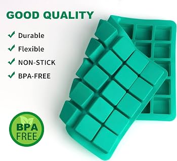 40 Cavity Square Silicone Chocolate Mould Tray | Food Grade Flexible Baking & Candy Mould | Brownie, Fudge, Jelly & Chocolate Mold