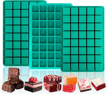 40 Cavity Square Silicone Chocolate Mould Tray | Food Grade Flexible Baking & Candy Mould | Brownie, Fudge, Jelly & Chocolate Mold