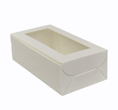 WHITE 2 BROWNIE BOX ( PACK OF 10 )