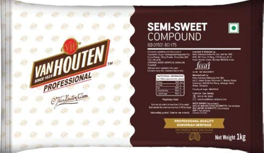 VANHOUTEN SEMI SWEET DARK COMPOUND