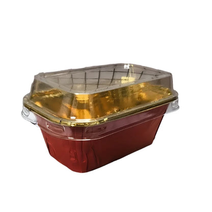 METALLIC MINI PLUM BAKE&SERVE WITH LID  (PACK OF 10)