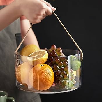 Luxury Transparent Round Hamper Basket with Handle | Premium Gift Packaging