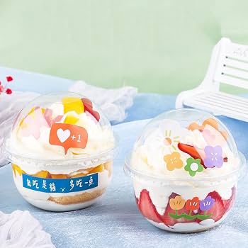 Imported Clear Plastic Dessert Cup with Dome Lid – 9 oz (270 ml) | Premium Transparent Dessert Container