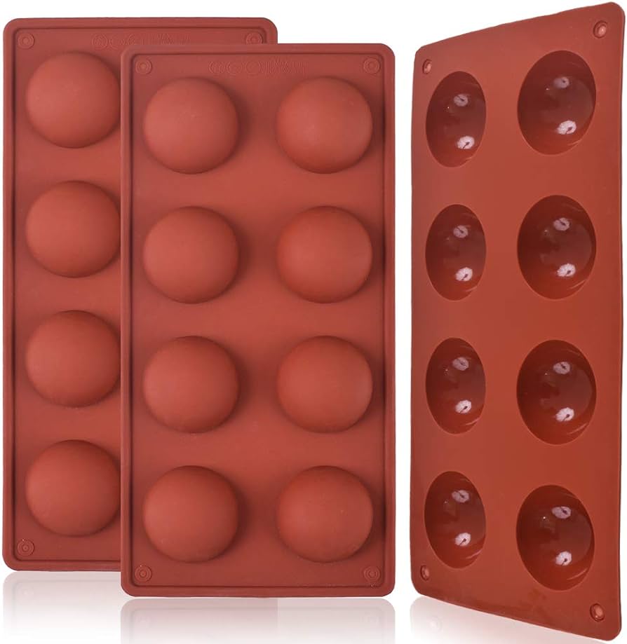 SILICON HALF ROUND MOULD - 8 CAVITY