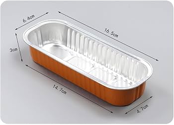 Rose Gold RECTANGLE FOIL BAKE&SERVE WITH LID | Long Cake Slice Containers with Clear Lids | Colorful Disposable Dessert Boxes for Pastries, Cakes, Treats
