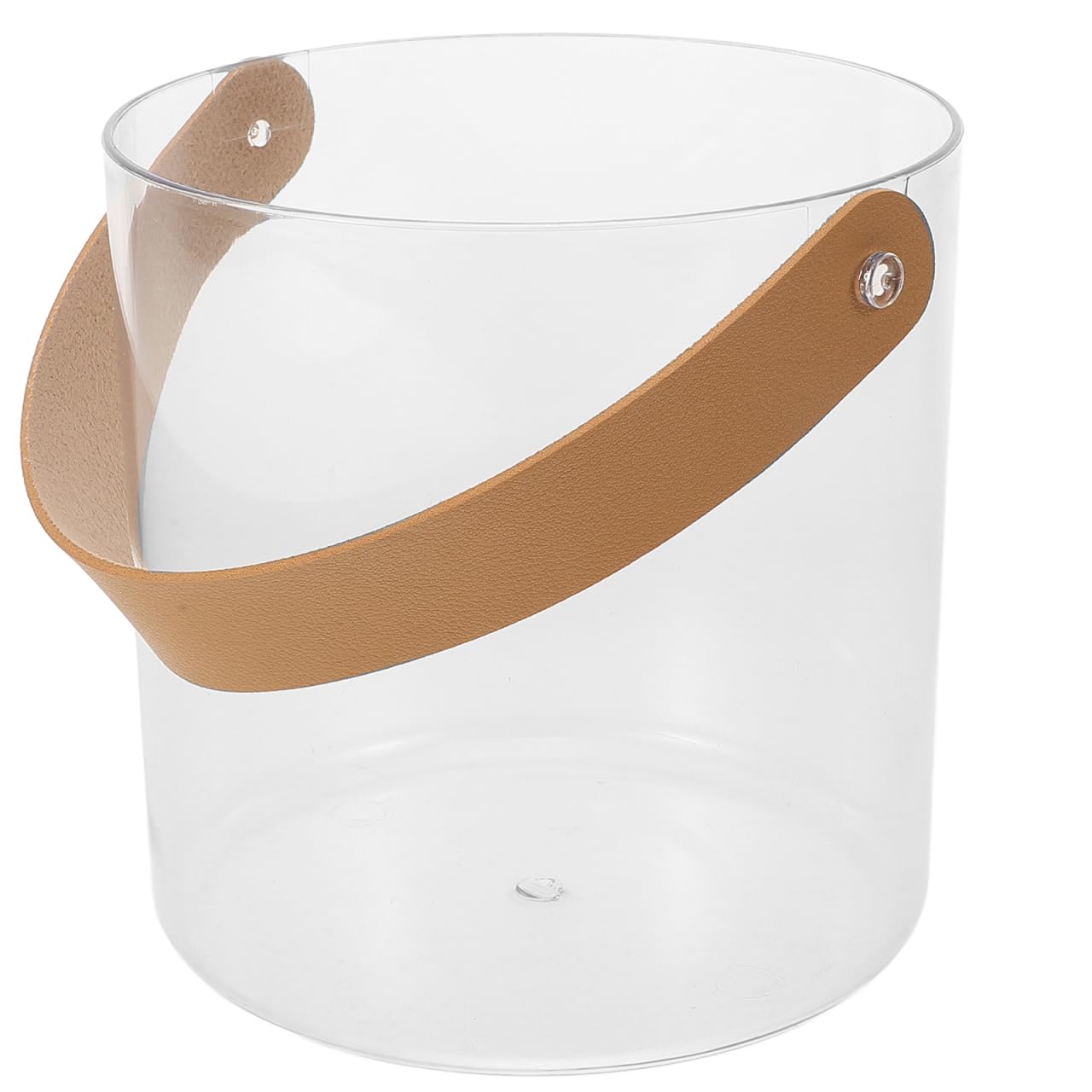 Luxury Transparent Small Round Hamper Basket with Handle | Premium Gift Packaging