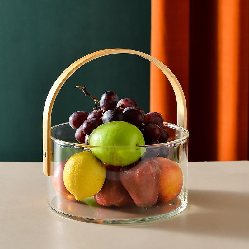 Luxury Transparent Round Hamper Basket with Handle | Premium Gift Packaging