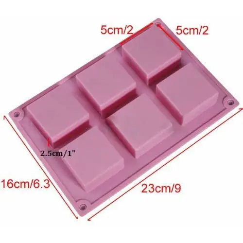 SILICON SQUARE CAVITY MOULD - 6 CAVITY