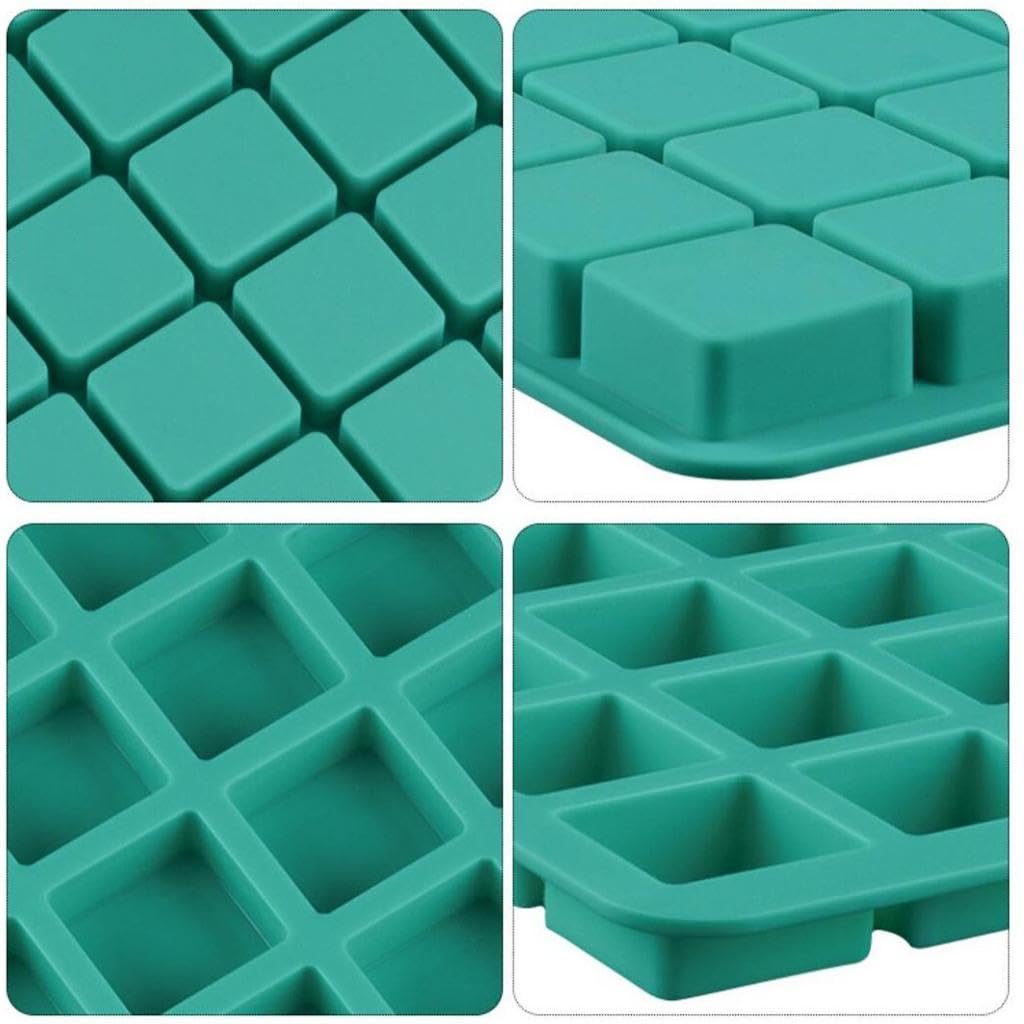 40 Cavity Square Silicone Chocolate Mould Tray | Food Grade Flexible Baking & Candy Mould | Brownie, Fudge, Jelly & Chocolate Mold
