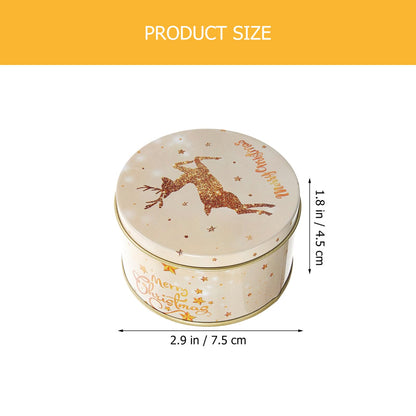 Off White Merry Christmas Round Goodies Tin Box – Festive Gifting & Hamper Packaging