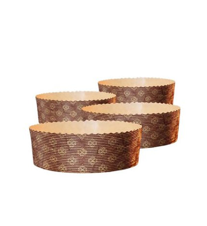 Premium Paper Plum Round Bake & Serve Mould – 500g |  Round Paper Baking Mould 6x2.25 Inches – Bake & Serve