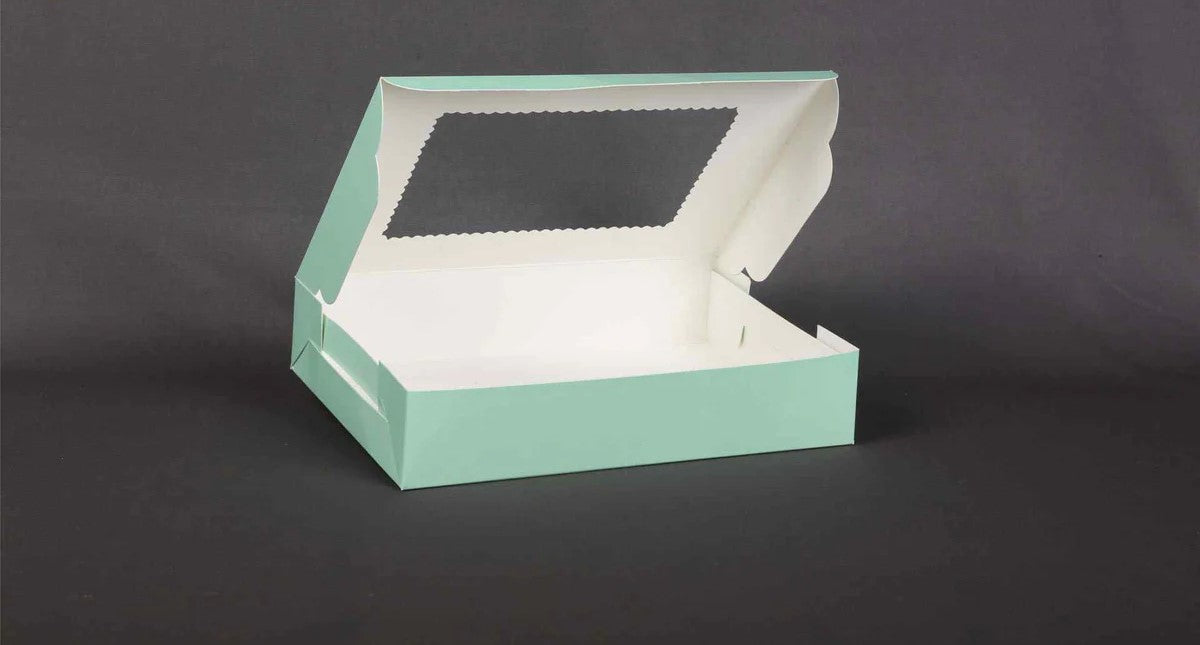 MINT GREEN 6 BROWNIE BOX ( PACK OF 10 )