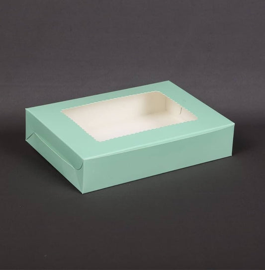 MINT GREEN 6 BROWNIE BOX ( PACK OF 10 )