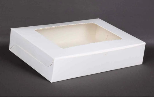 WHITE 6 BROWNIE BOX ( PACK OF 10 )