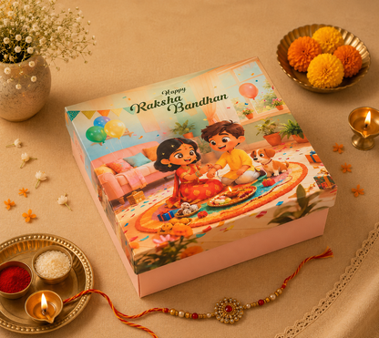 Yellow Raksha Bandhan Premium Hamper Gift Box | Festive Packaging Box